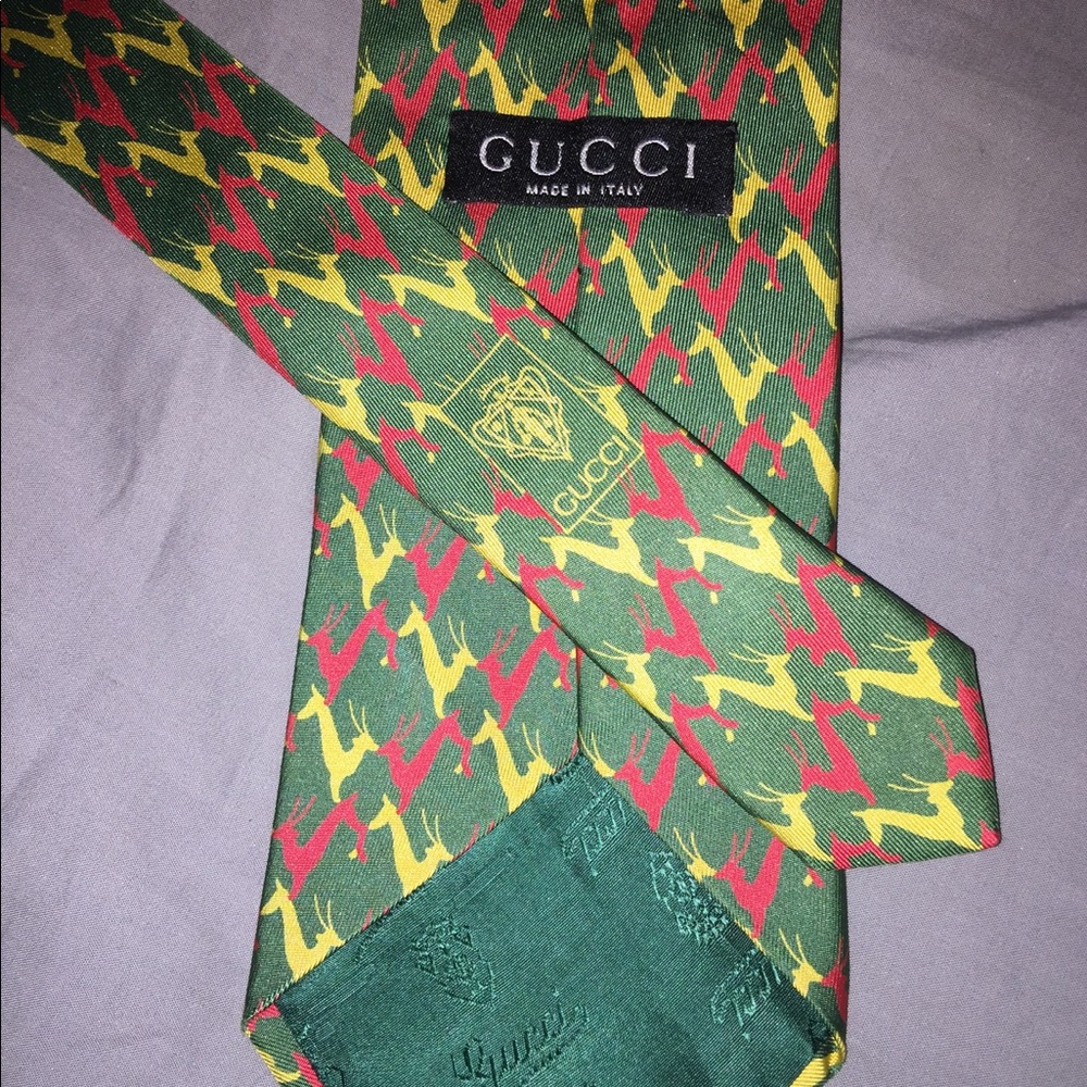 Gucci animal print tie